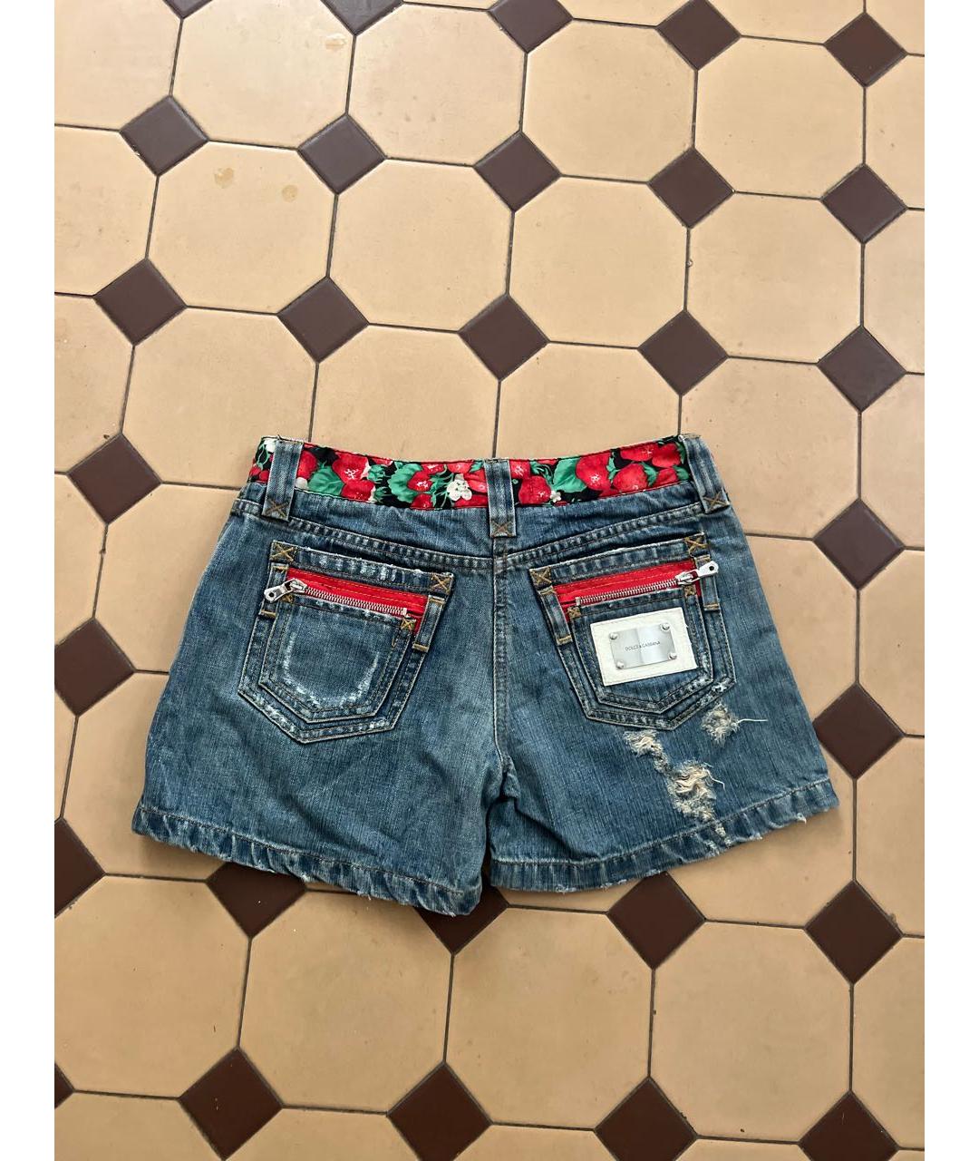 DOLCE&GABBANA Голубые деним шорты, фото 2