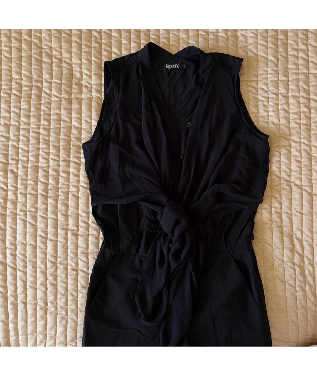 DKNY Черный вискозный комбинезон, фото 3