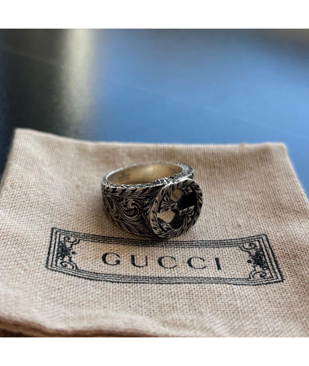 GUCCI Серебряное серебряное кольцо, фото 2