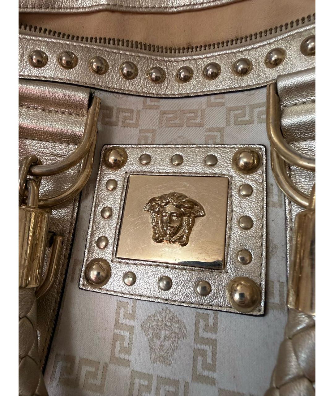 VERSACE Бежевая сумка с короткими ручками, фото 8