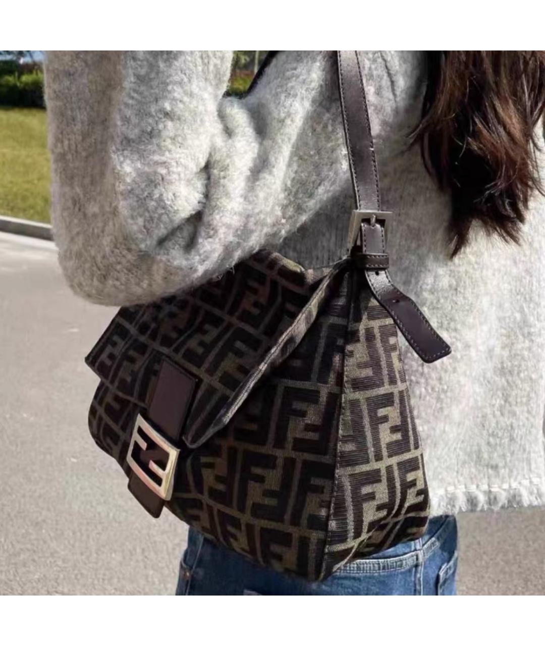 FENDI Коричневая сумка через плечо, фото 4