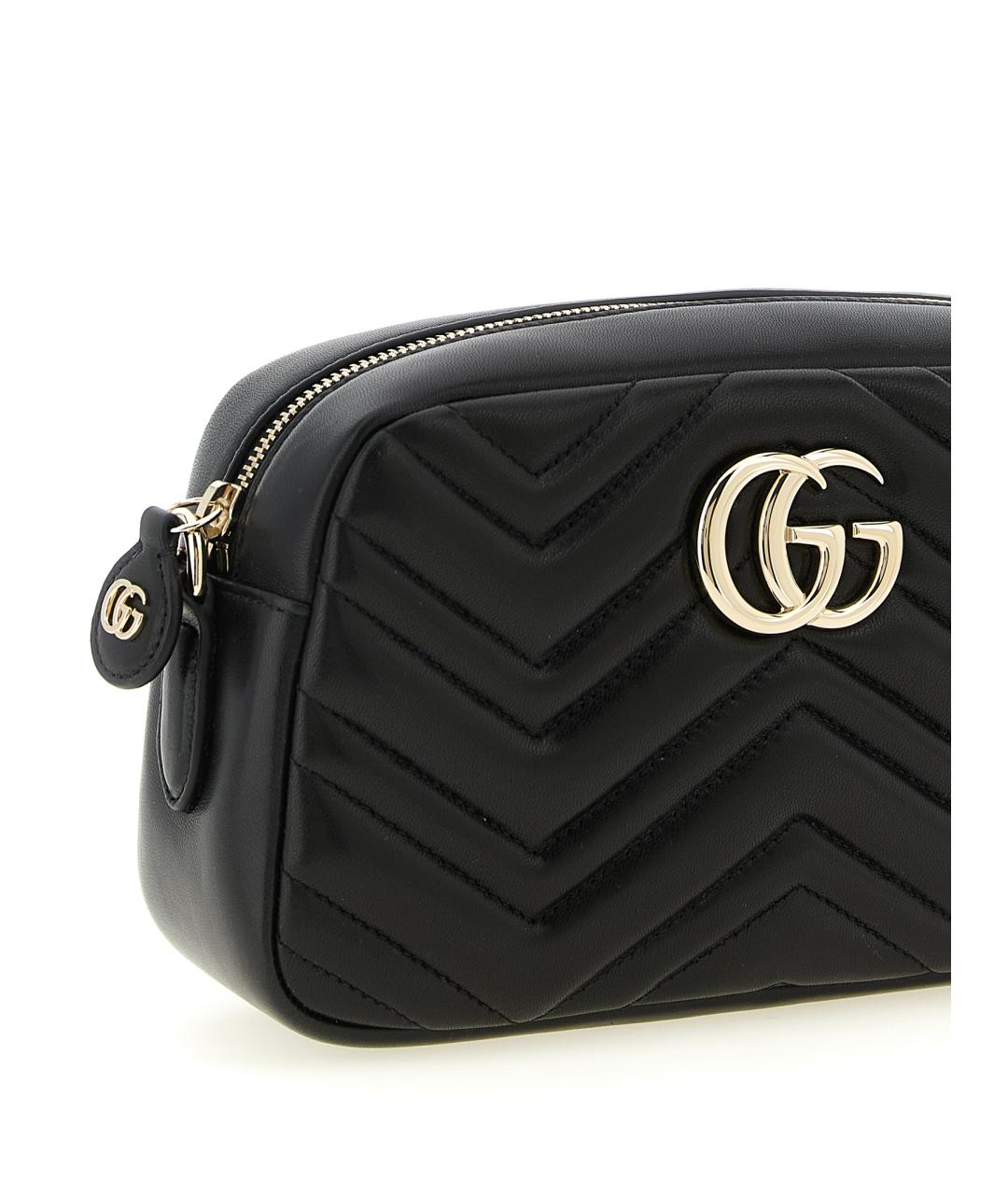 GUCCI Черная кожаная сумка через плечо, фото 3