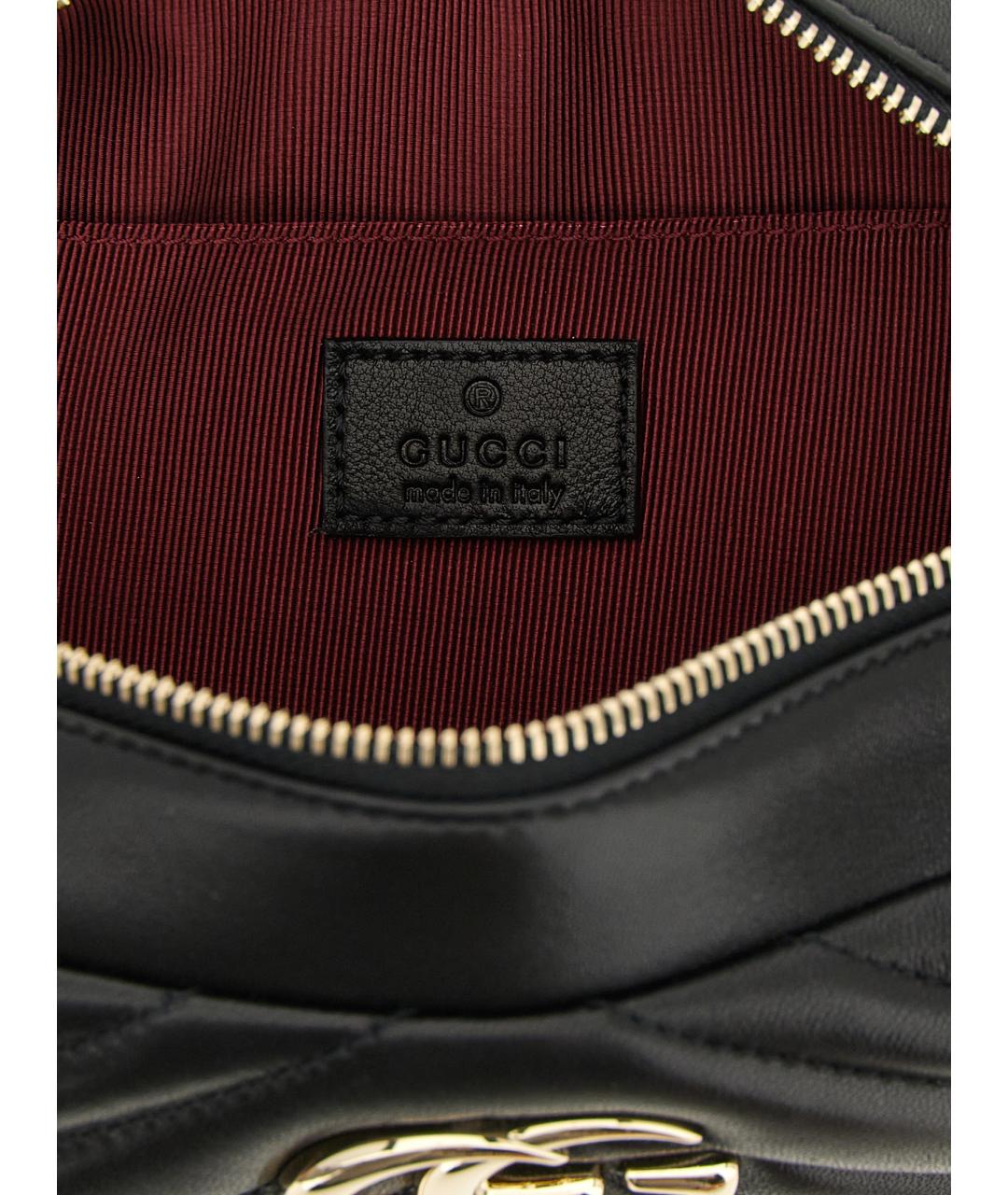 GUCCI Черная кожаная сумка через плечо, фото 4