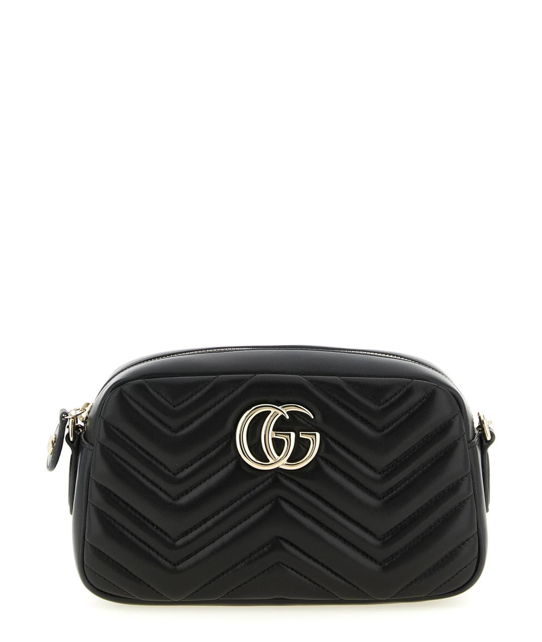 GUCCI Черная кожаная сумка через плечо, фото 1