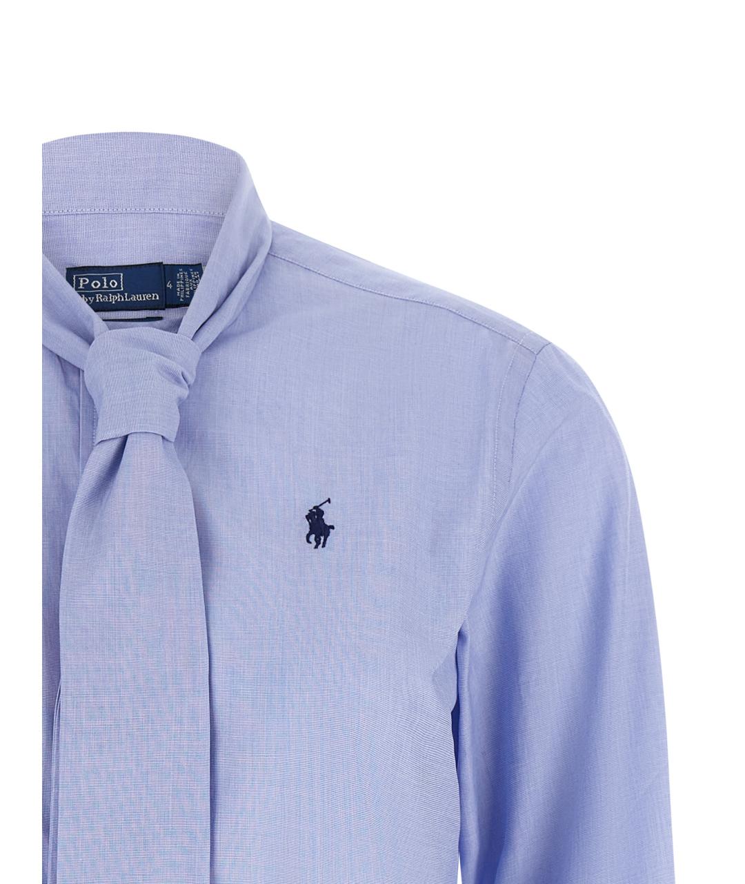 POLO RALPH LAUREN Голубая хлопковая рубашка, фото 3
