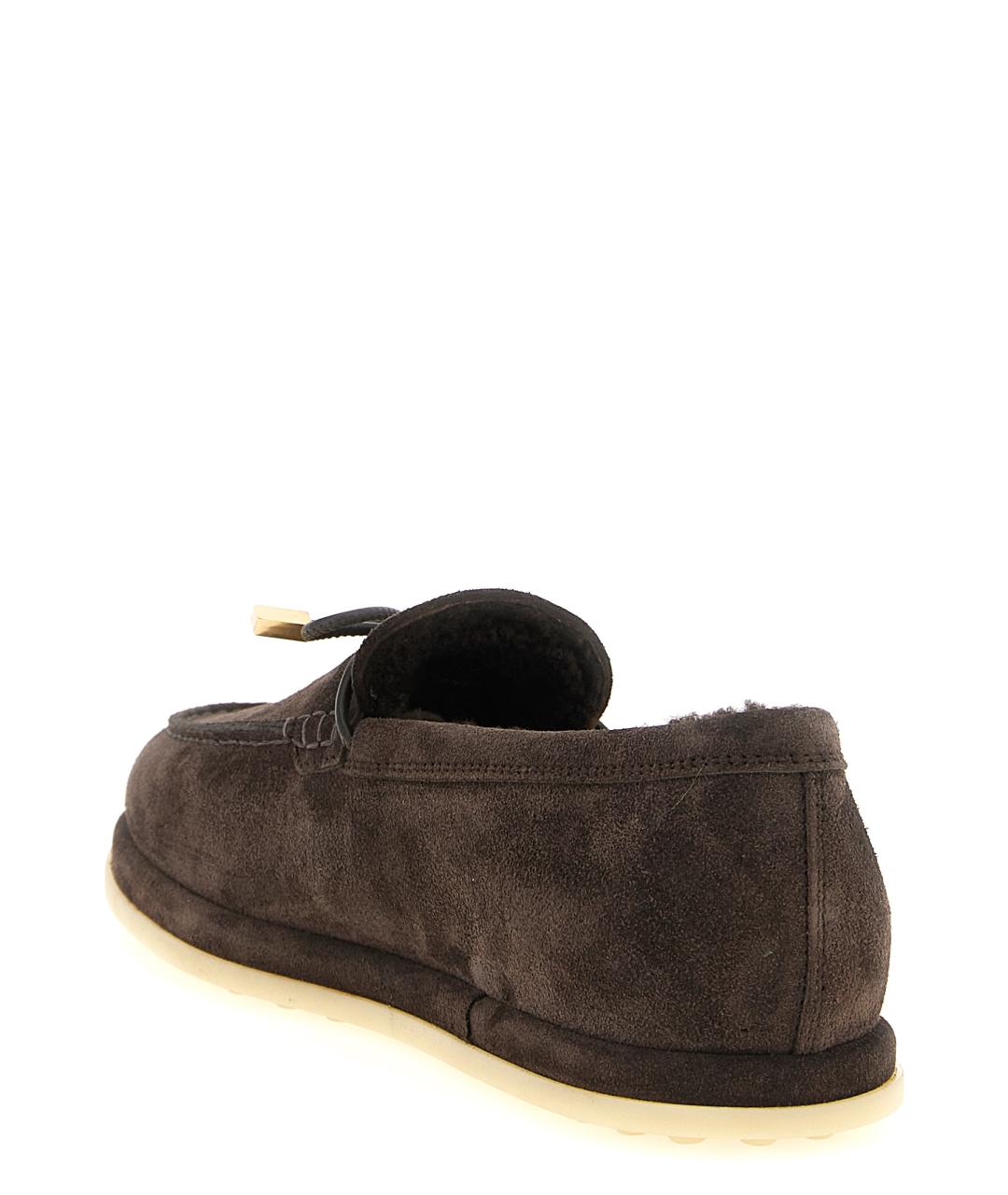 TOD'S Коричневые замшевые лоферы, фото 3