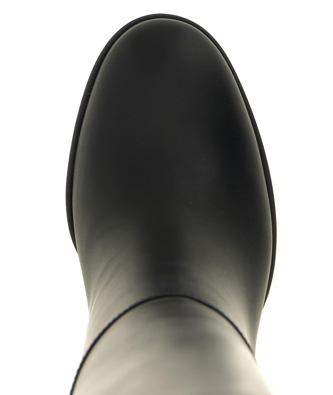 GIANVITO ROSSI Черные кожаные сапоги, фото 4