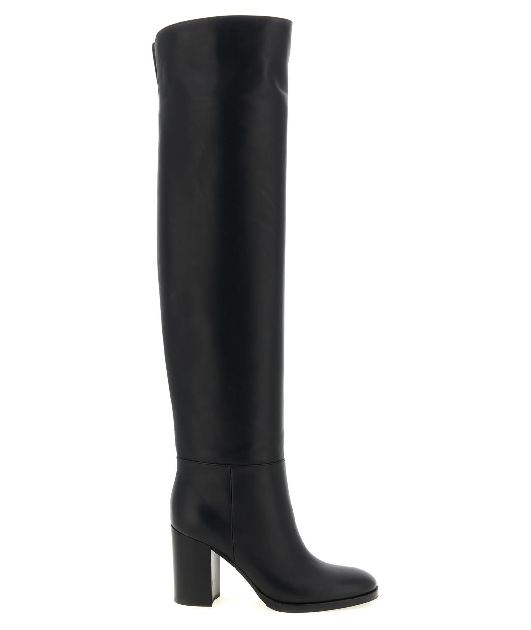GIANVITO ROSSI Черные кожаные сапоги, фото 1