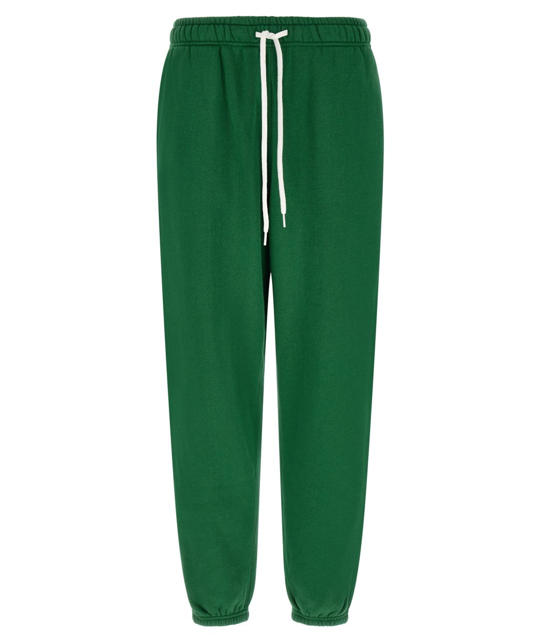 POLO RALPH LAUREN Зеленые хлопковые прямые брюки, фото 1