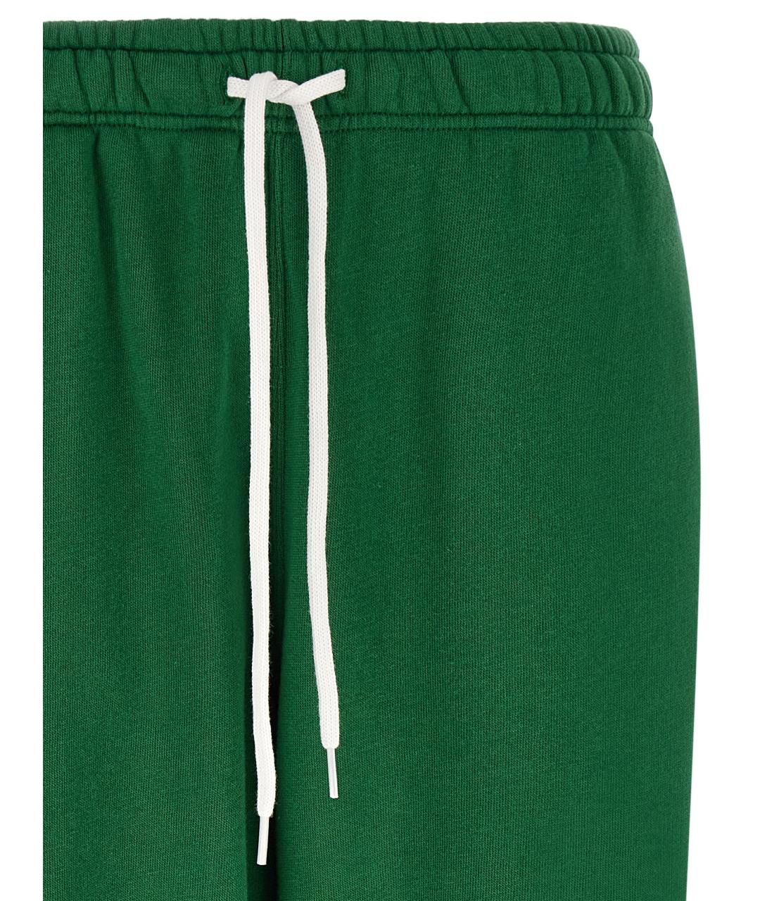 POLO RALPH LAUREN Зеленые хлопковые прямые брюки, фото 3