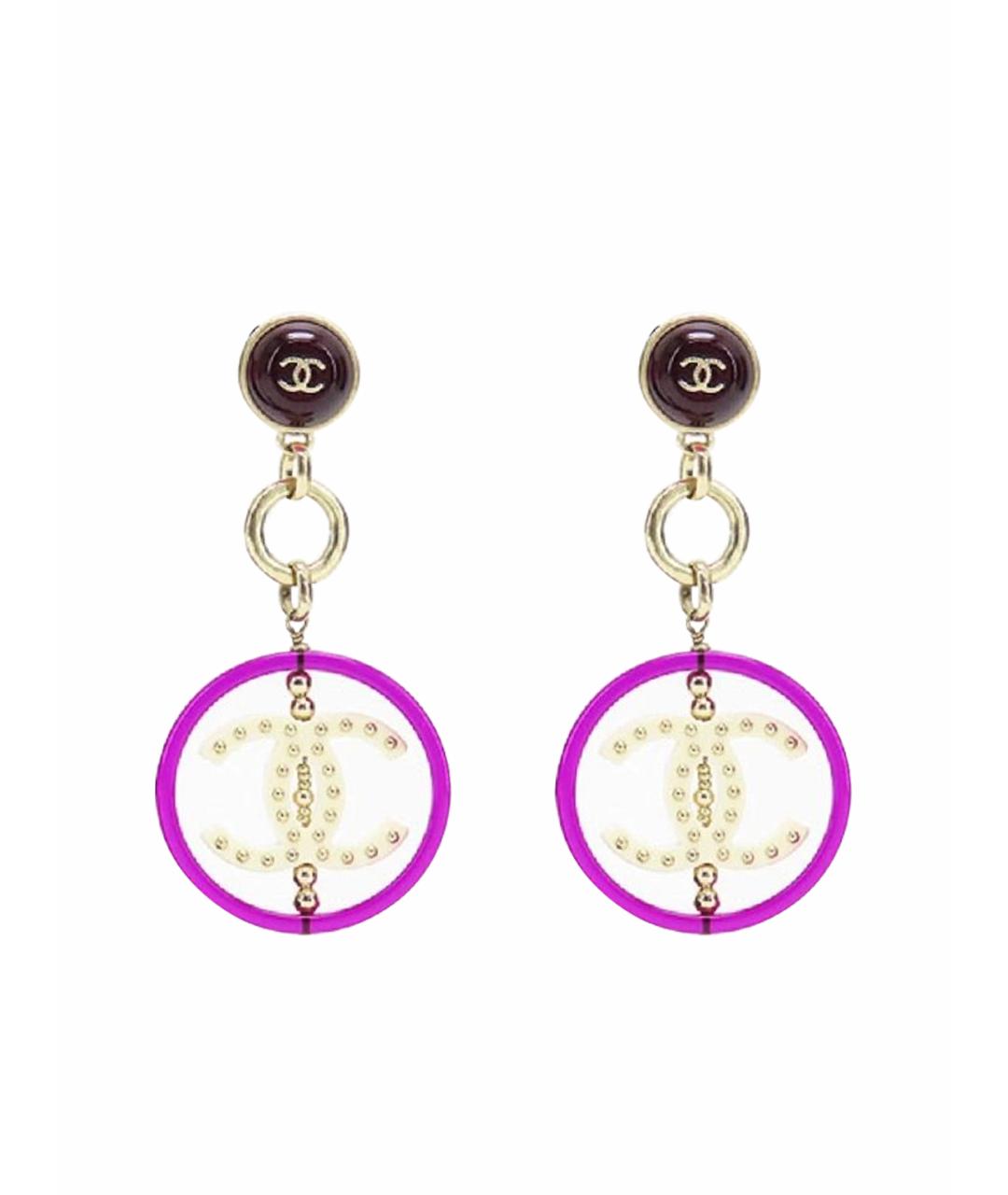 CHANEL Фиолетовые серьги, фото 1