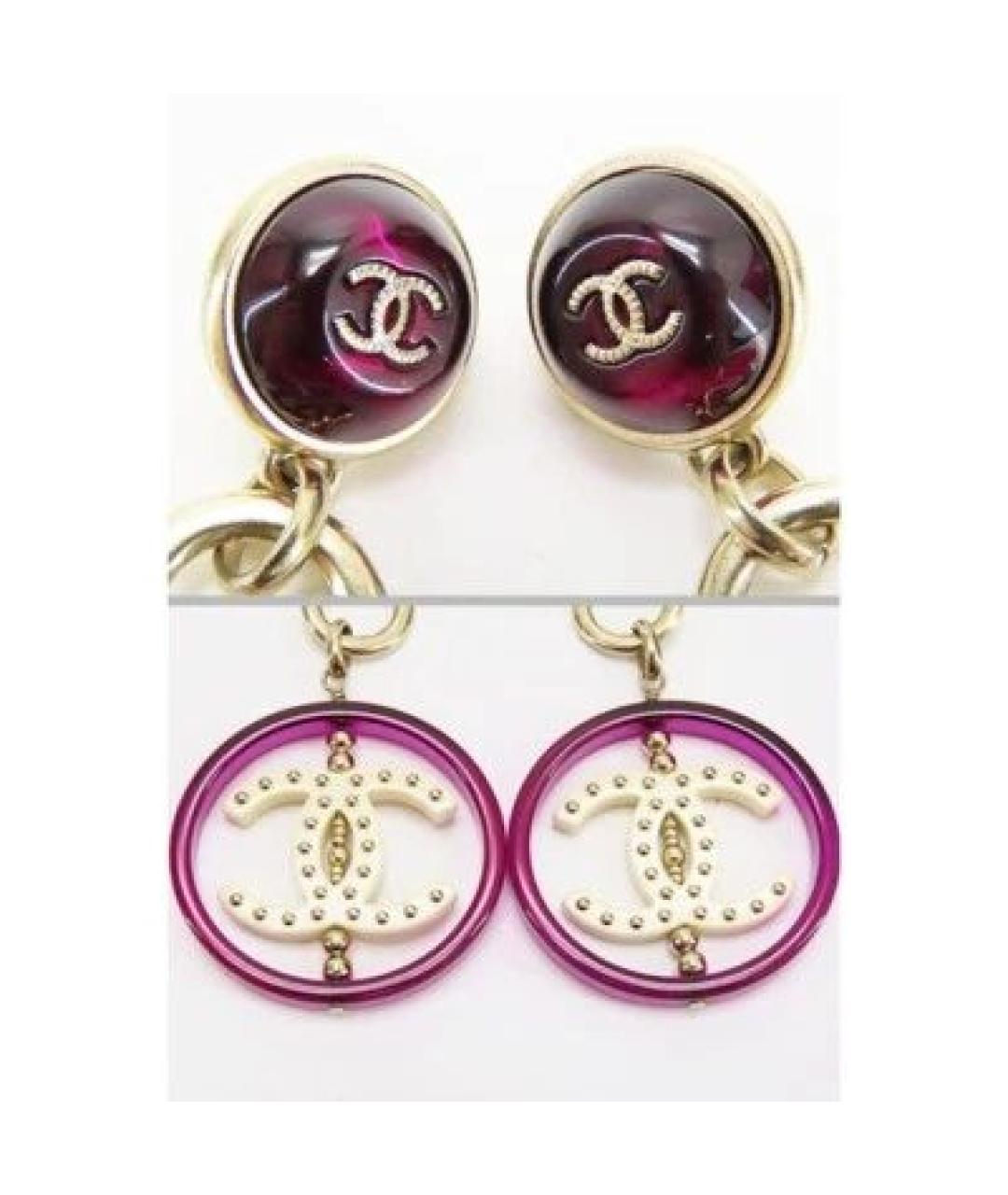 CHANEL Фиолетовые серьги, фото 3