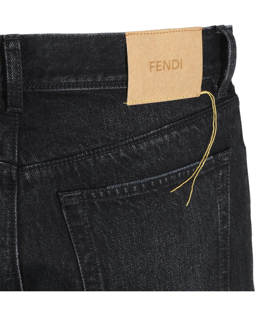 FENDI Черные хлопковые джинсы, фото 7
