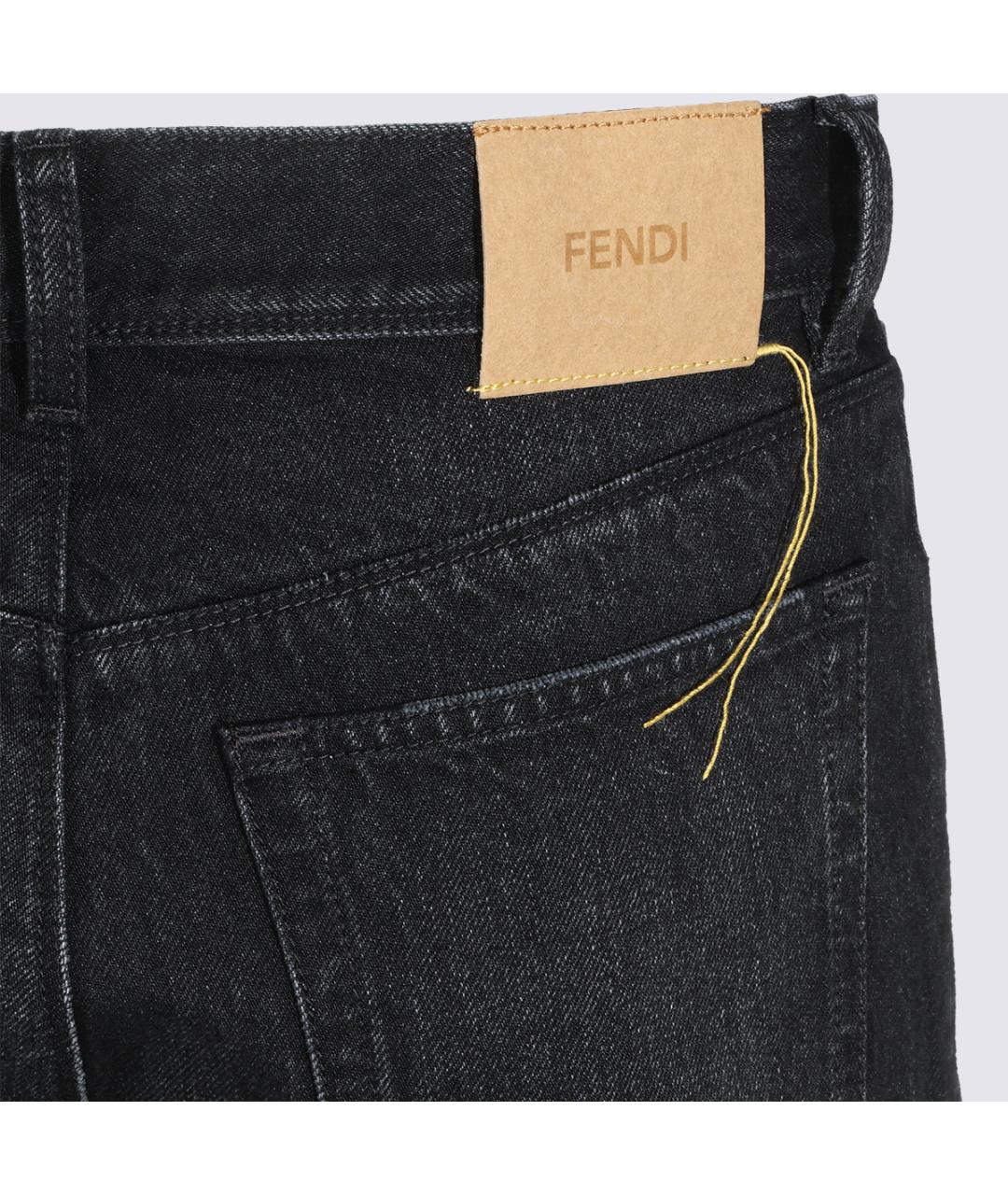 FENDI Черные хлопковые джинсы, фото 8