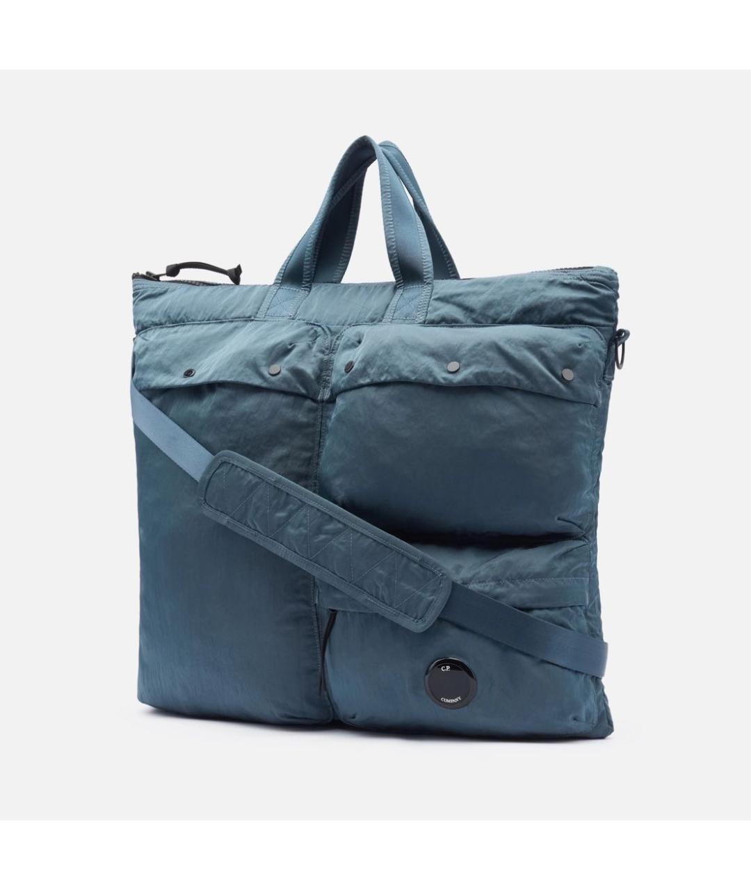 CP COMPANY Синяя нейлоновая сумка тоут, фото 2