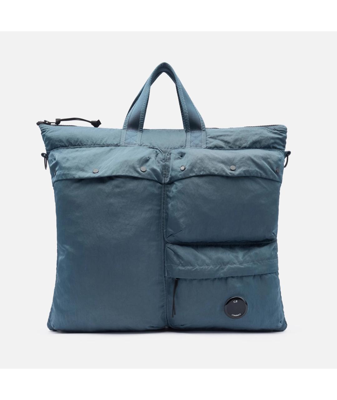CP COMPANY Синяя нейлоновая сумка тоут, фото 6