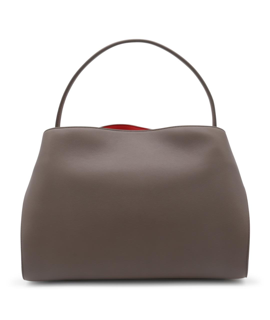 FERRAGAMO Бежевая кожаная сумка тоут, фото 5
