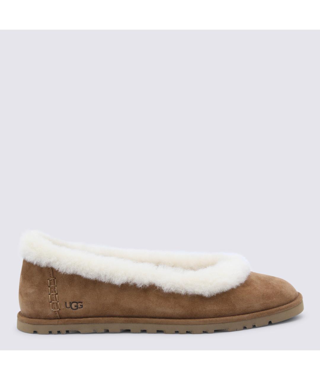 UGG Коричневые замшевые лоферы, фото 2