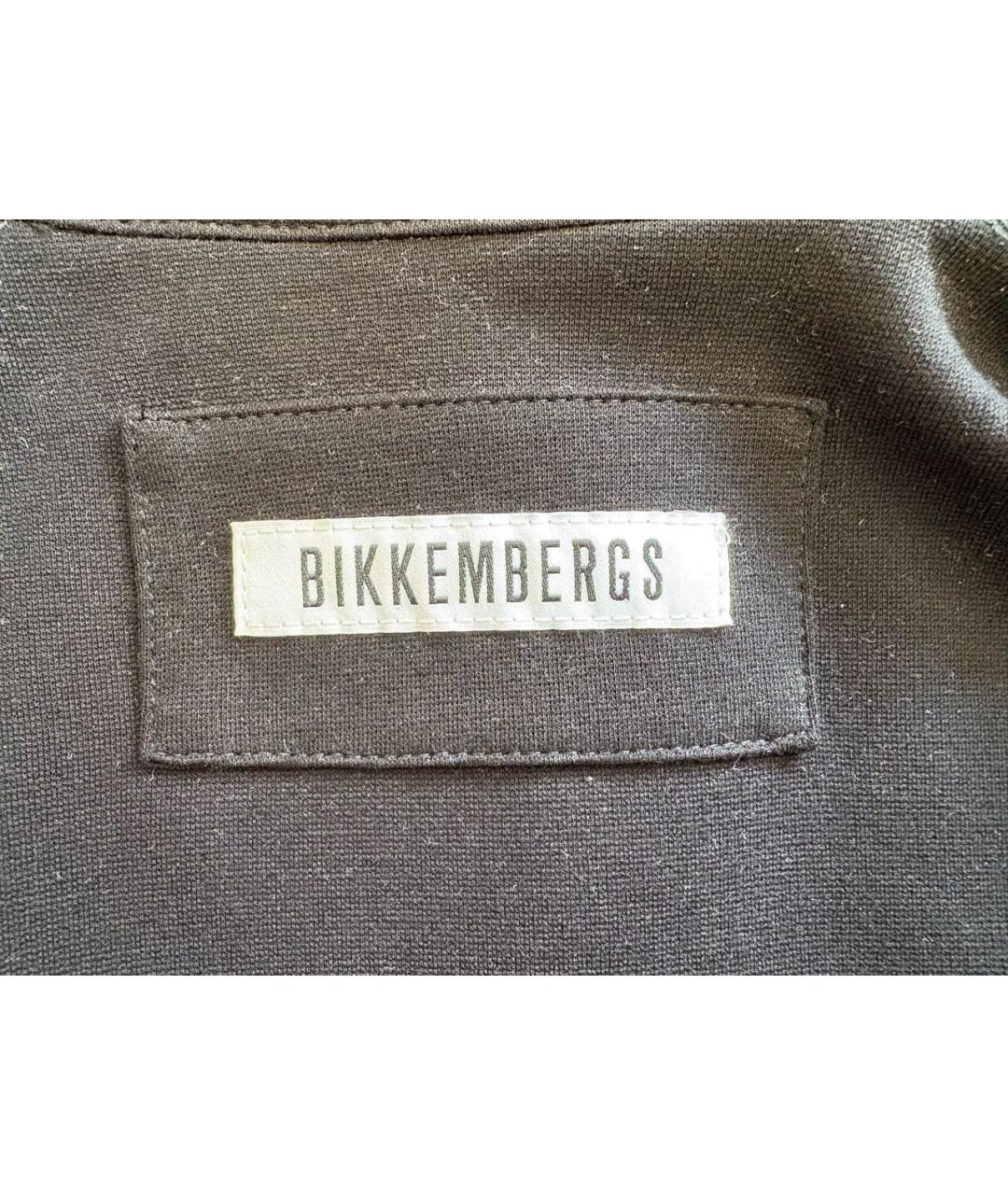 BIKKEMBERGS Черная хлопко-эластановая куртка, фото 3