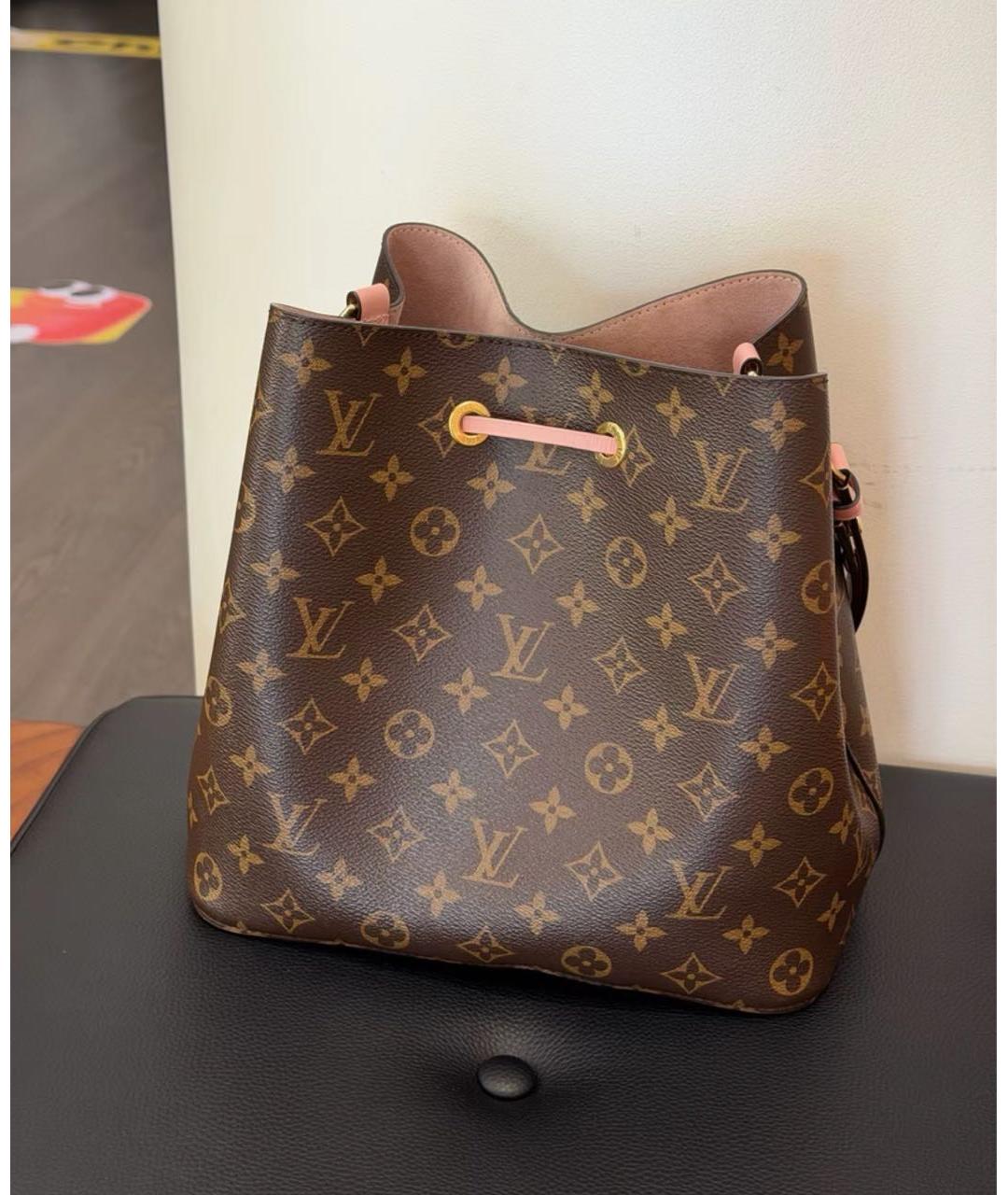 LOUIS VUITTON Коричневая сумка через плечо из канвы, фото 3