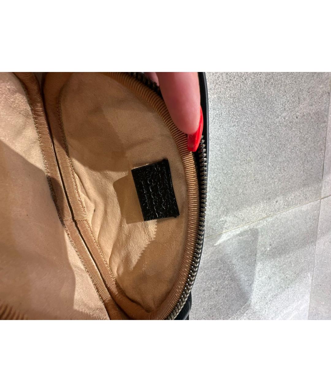 GUCCI Черная кожаная поясная сумка, фото 5
