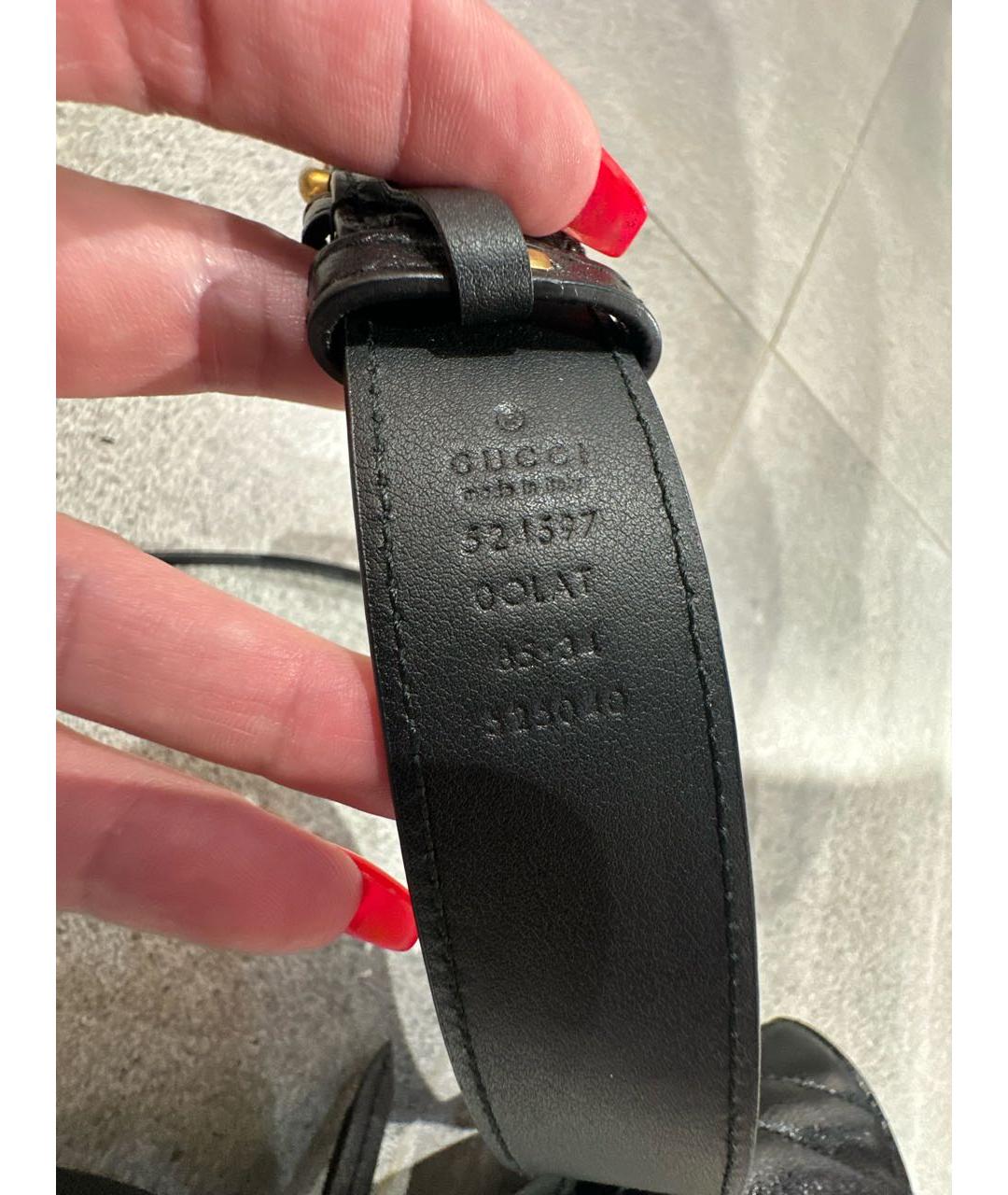 GUCCI Черная кожаная поясная сумка, фото 6
