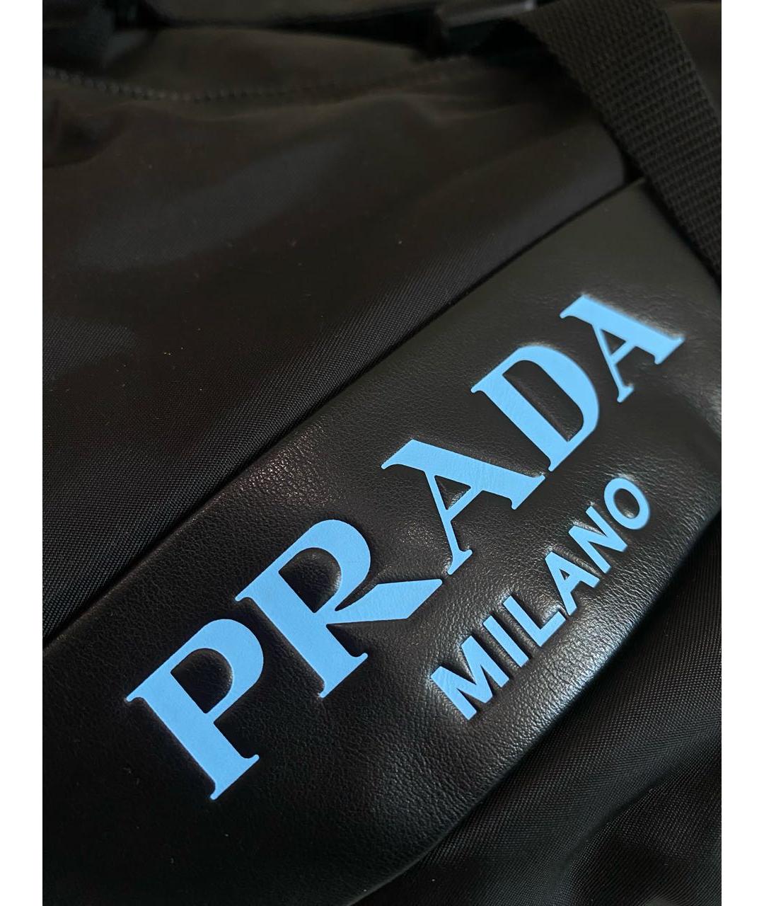 PRADA Черный нейлоновый рюкзак, фото 2
