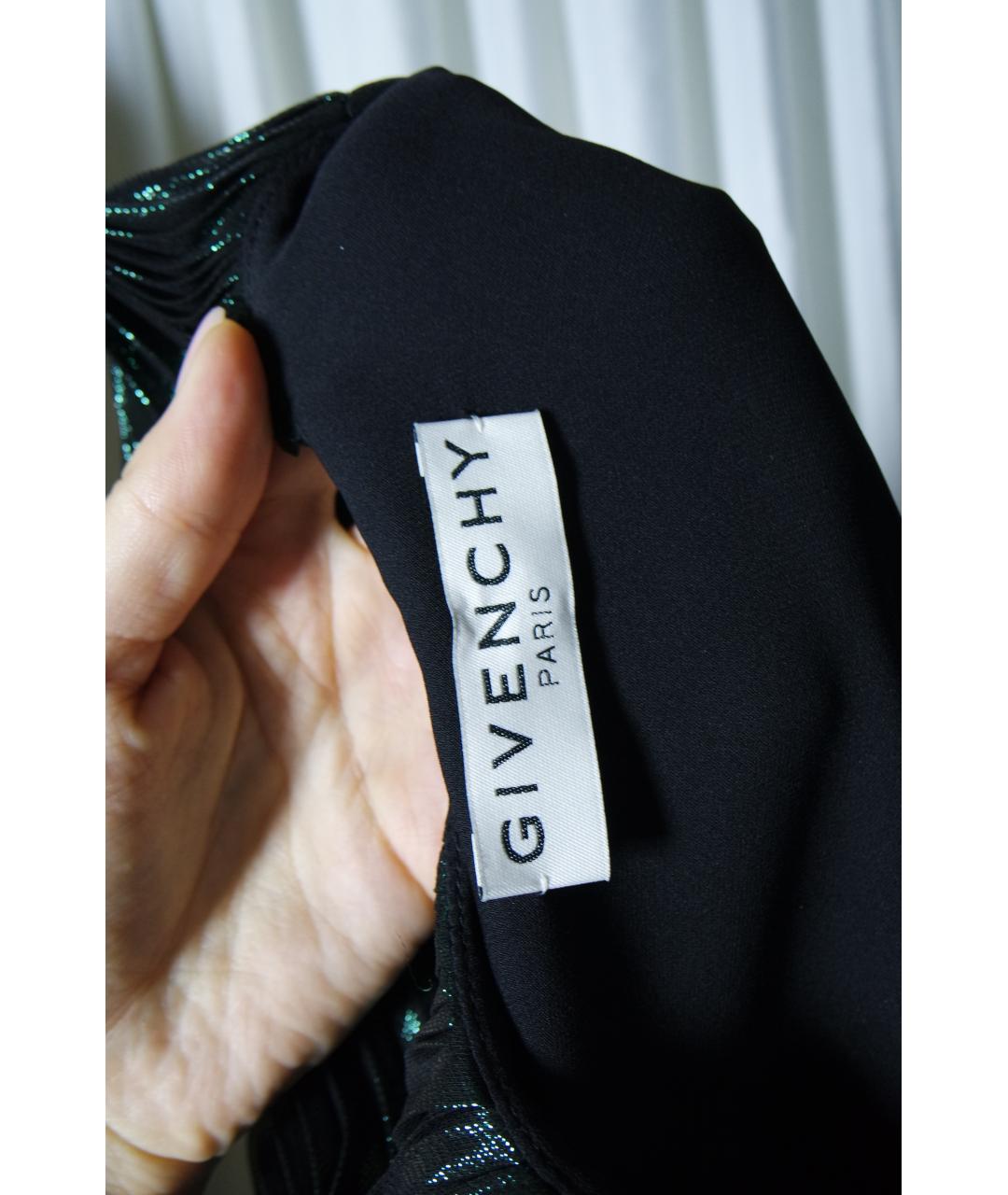 GIVENCHY Синее шелковое вечернее платье, фото 3