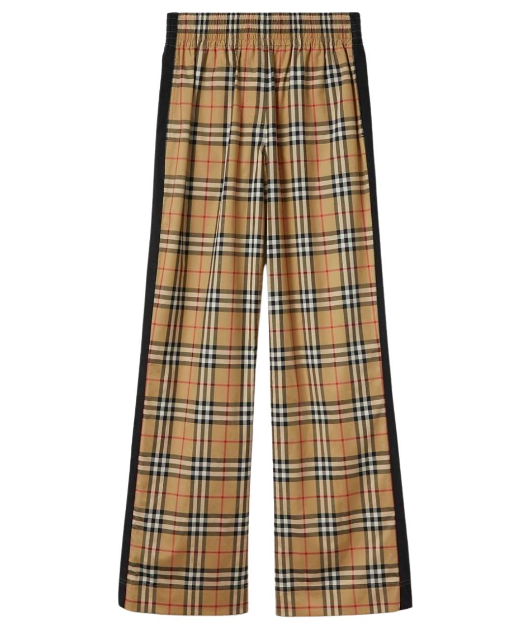 BURBERRY Бежевые брюки широкие, фото 1