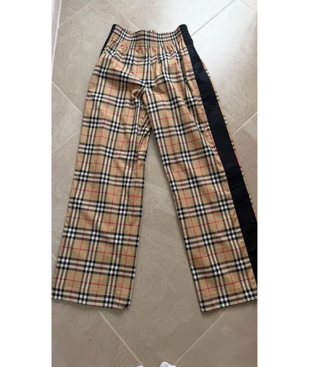 BURBERRY Бежевые брюки широкие, фото 4