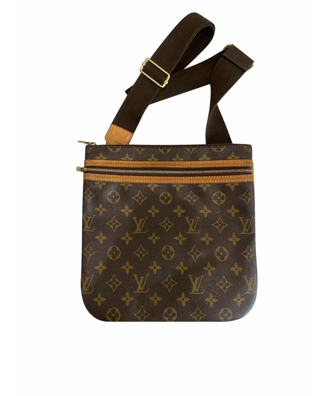 LOUIS VUITTON Коричневая сумка на плечо из канвы, фото 1