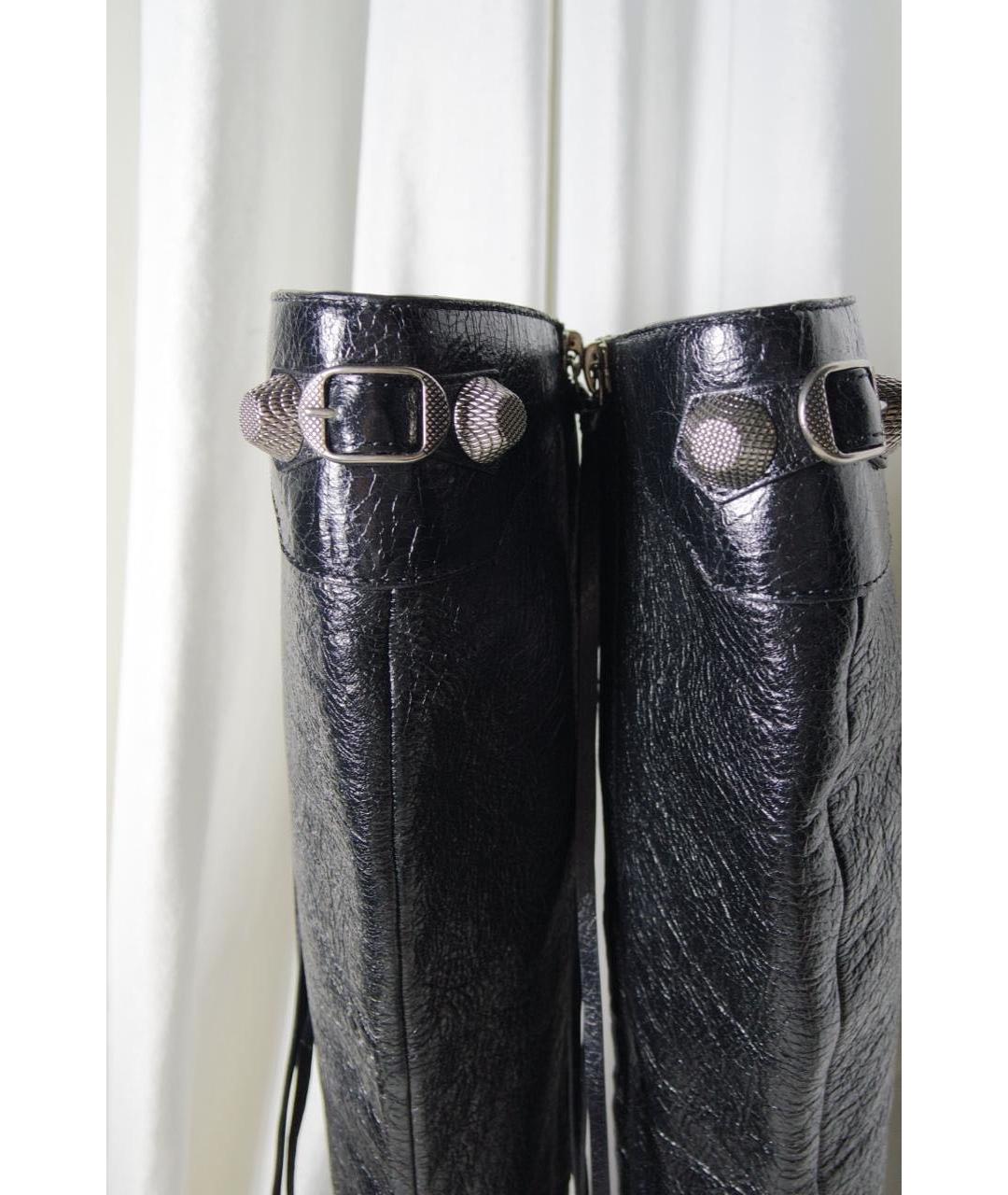 BALENCIAGA Черные кожаные сапоги, фото 5