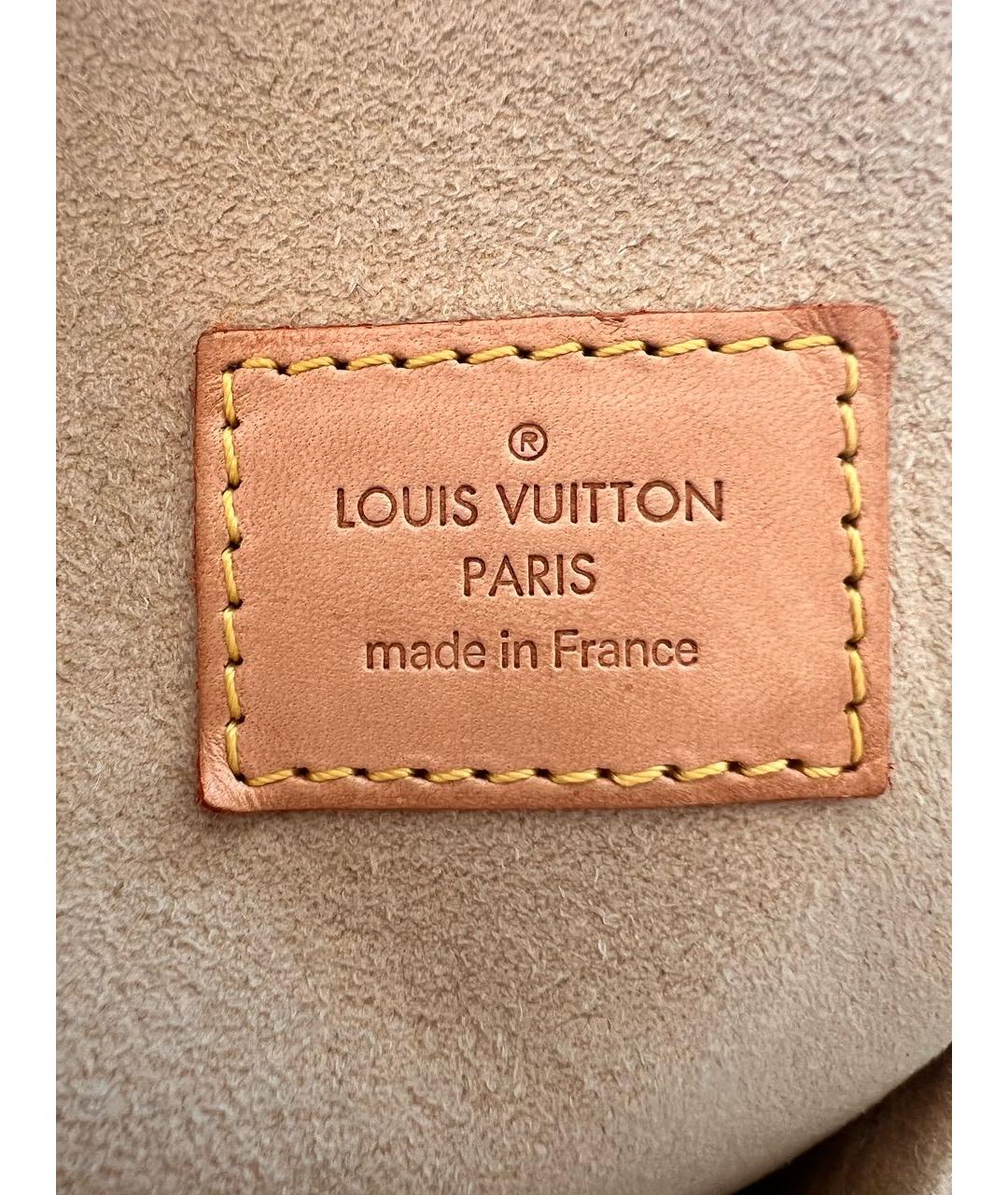 LOUIS VUITTON Коричневая сумка с короткими ручками из канвы, фото 6