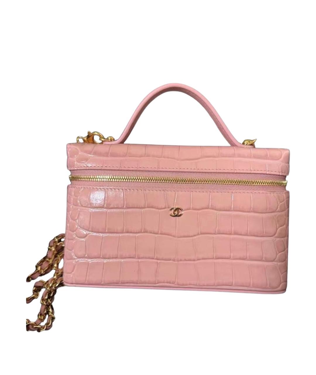 CHANEL Коралловая кожаная сумка через плечо, фото 1