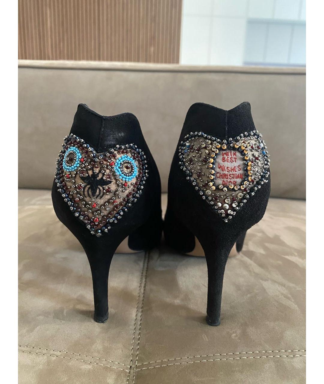 CHRISTIAN DIOR Черные замшевые туфли, фото 4