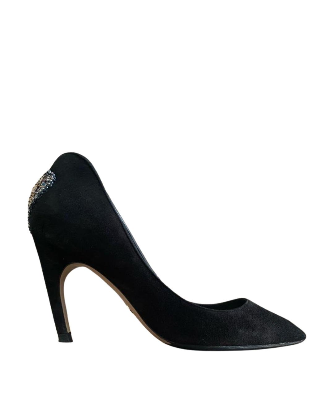 CHRISTIAN DIOR Черные замшевые туфли, фото 1