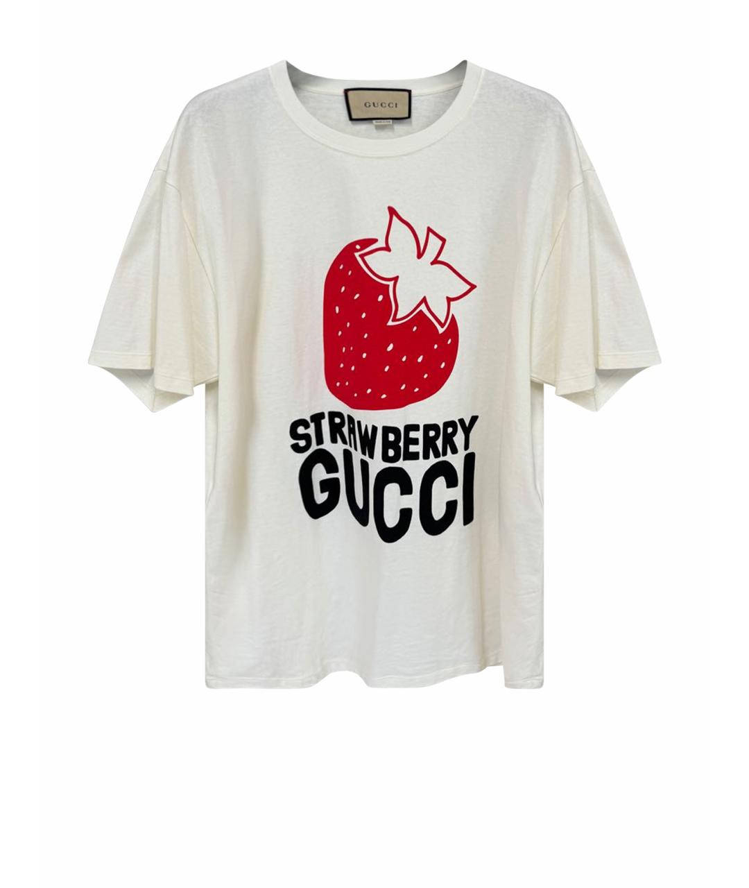 GUCCI Белая хлопковая майка, фото 1
