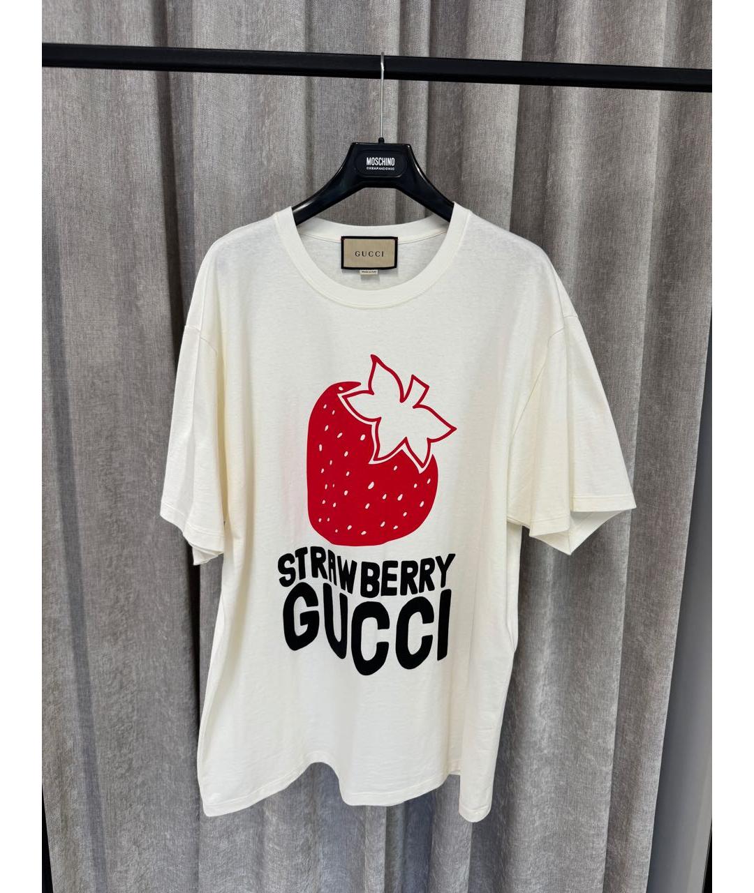 GUCCI Белая хлопковая майка, фото 5