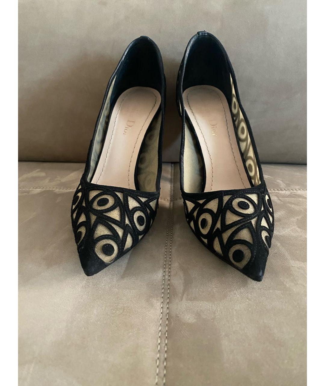 CHRISTIAN DIOR Черные замшевые туфли, фото 2