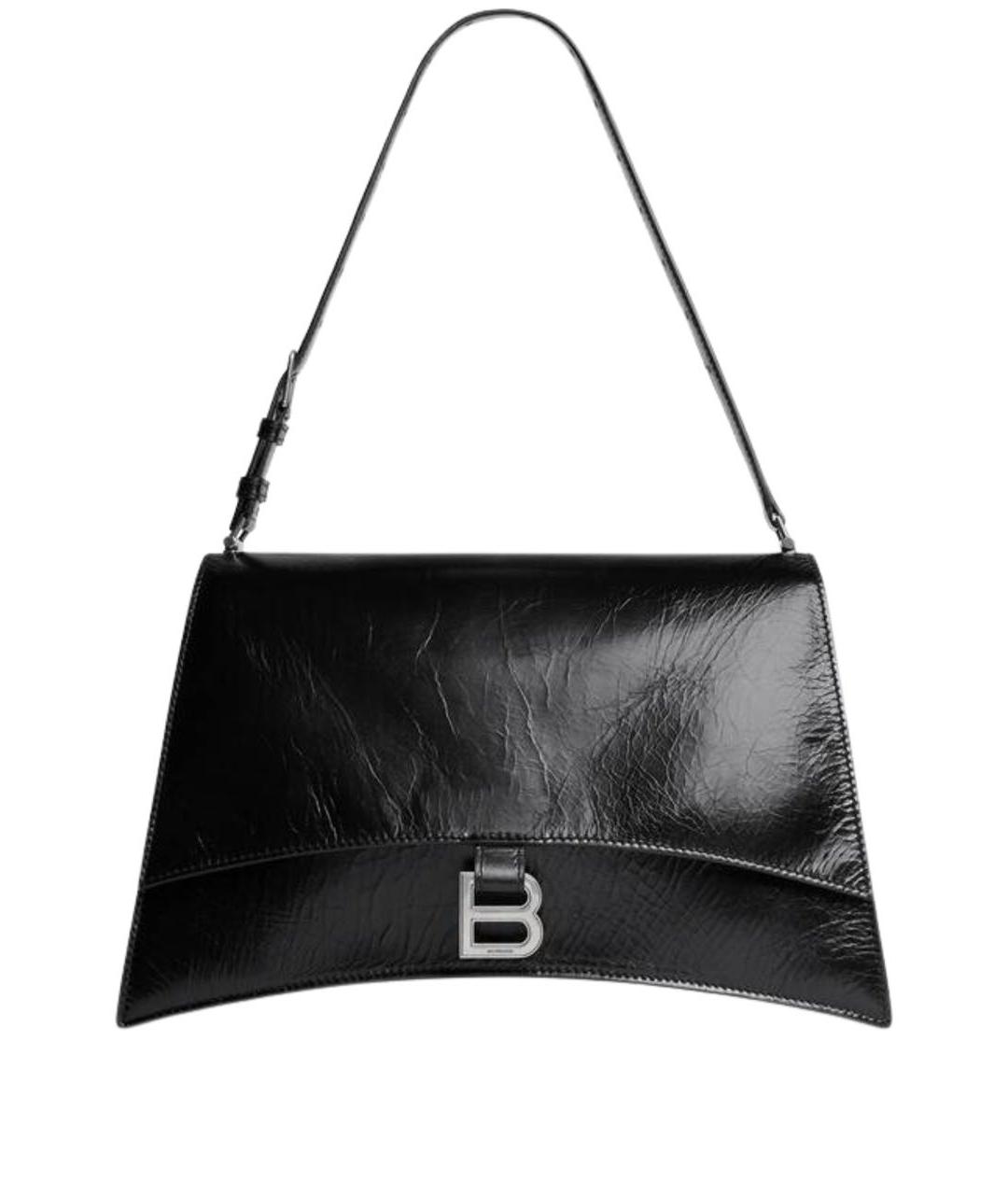 BALENCIAGA Черная кожаная сумка с короткими ручками, фото 1