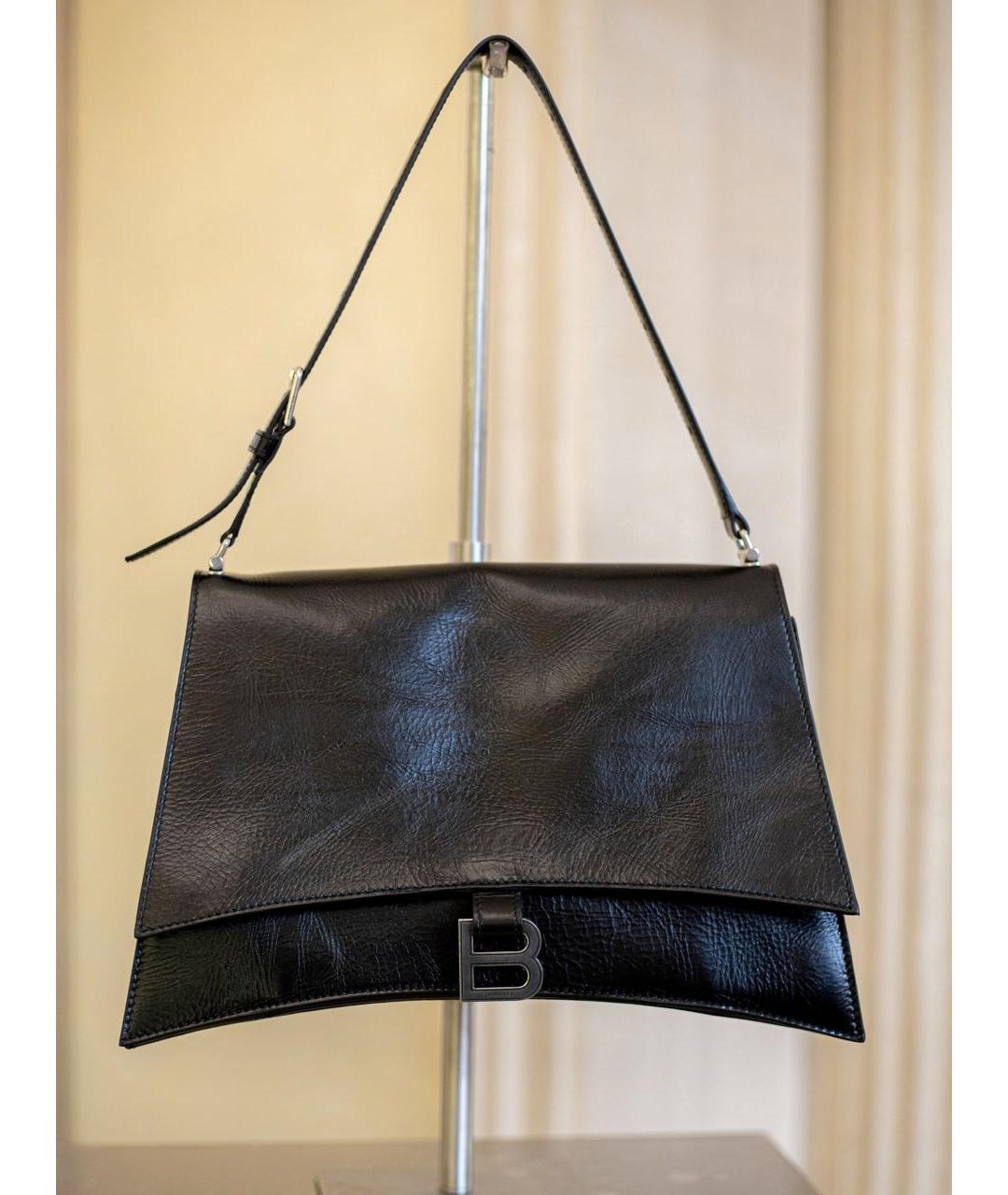 BALENCIAGA Черная кожаная сумка с короткими ручками, фото 7