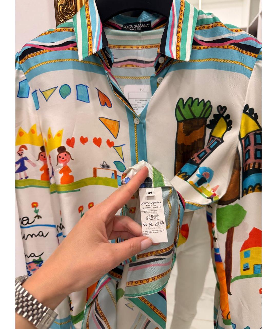 DOLCE&GABBANA Шелковая блузы, фото 5