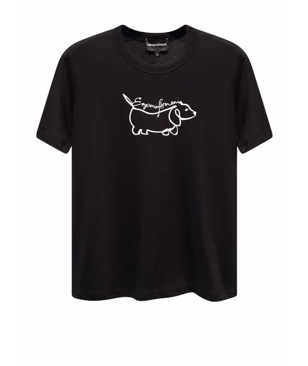 EMPORIO ARMANI Черная футболка, фото 1