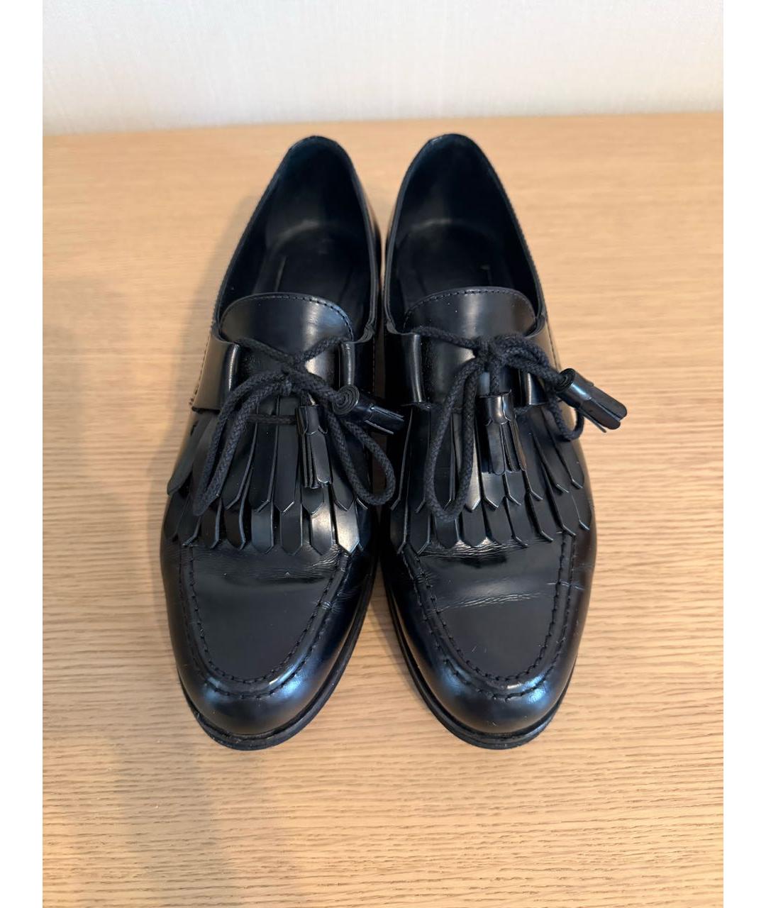 TOD'S Черные кожаные лоферы, фото 2