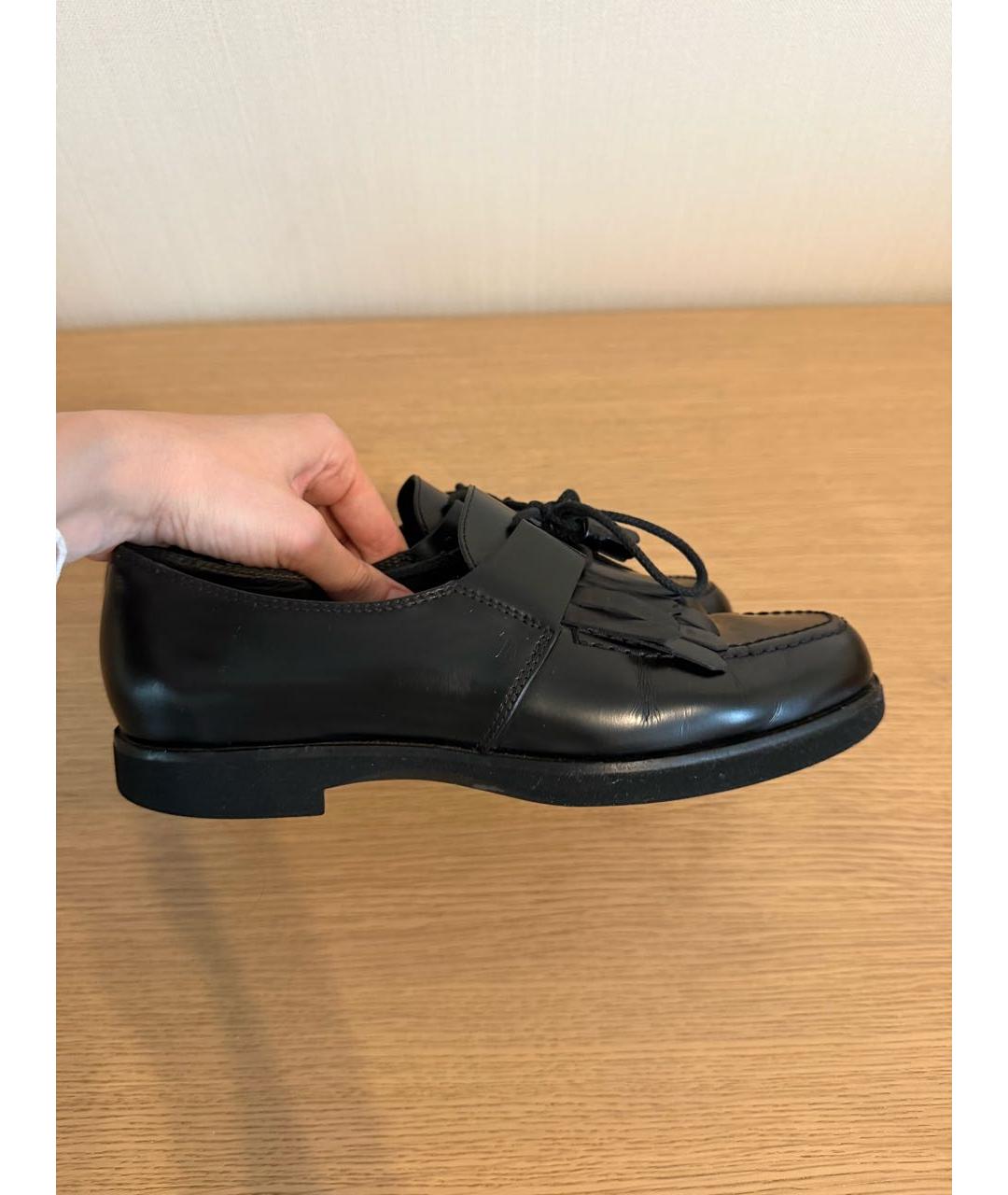 TOD'S Черные кожаные лоферы, фото 7