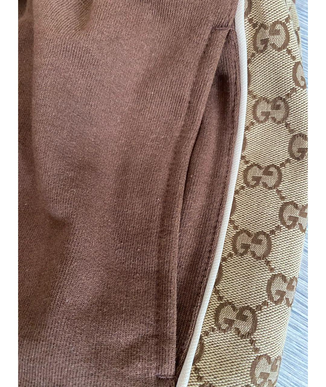 GUCCI Коричневый хлопковый спортивный костюм, фото 8