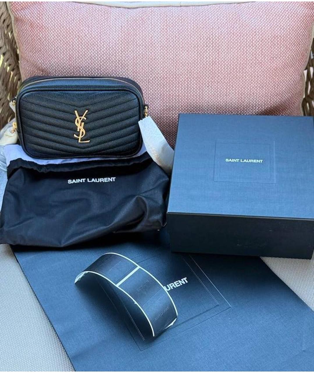 SAINT LAURENT Черная кожаная сумка через плечо, фото 5
