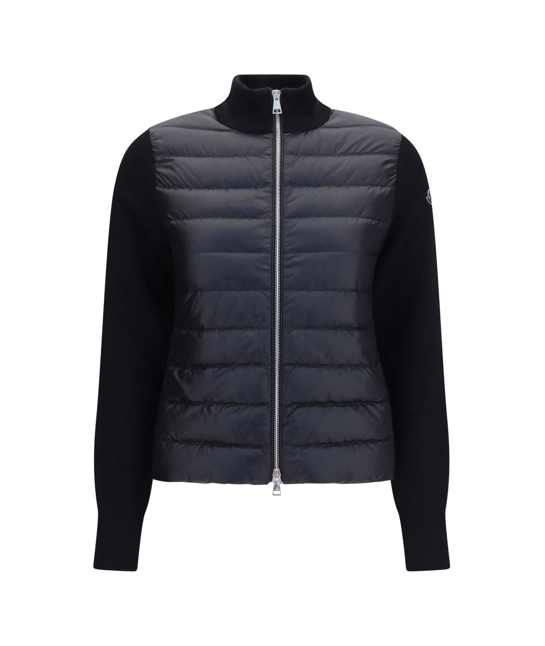 MONCLER Черная синтетическая куртка, фото 1
