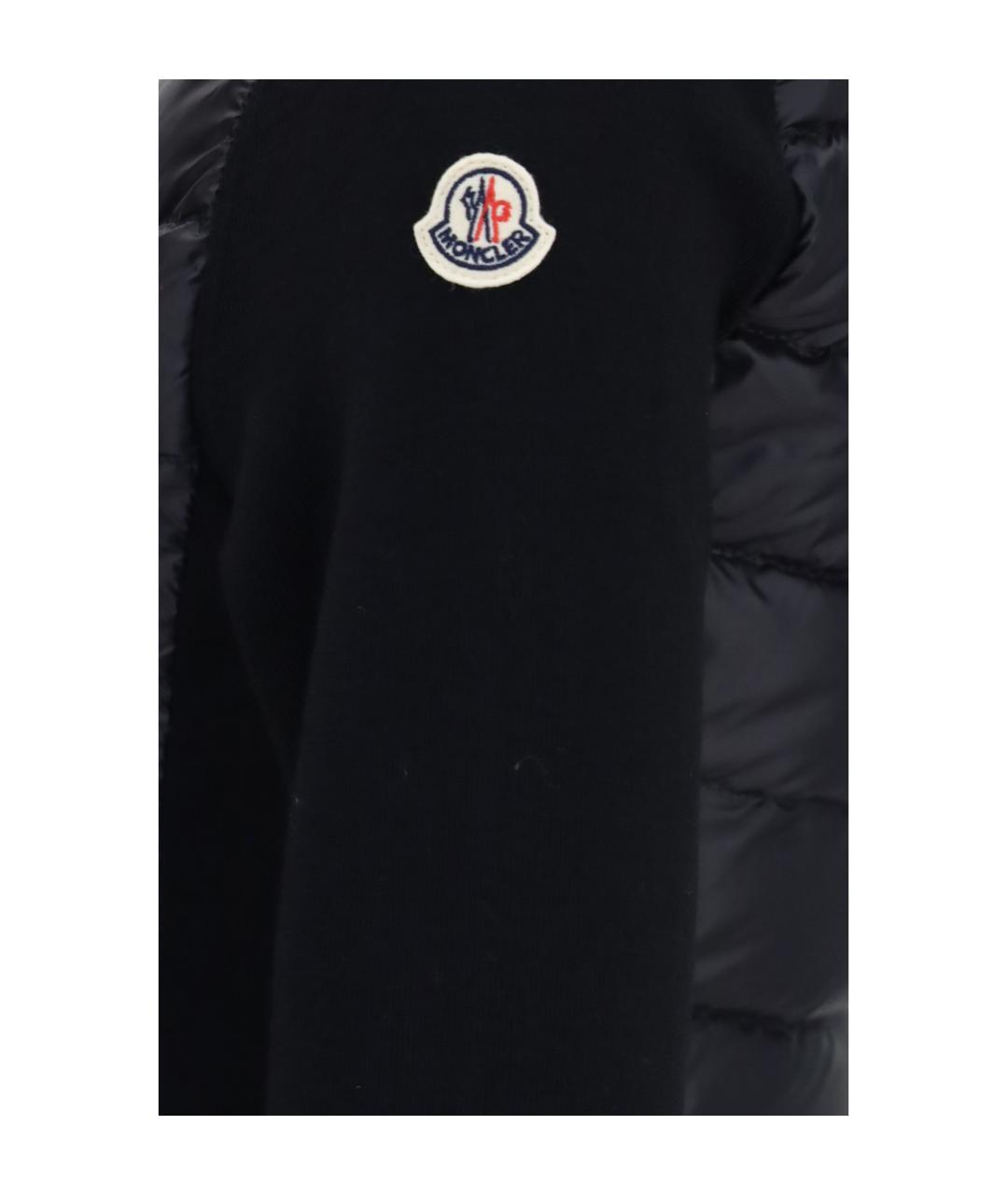 MONCLER Черная синтетическая куртка, фото 3