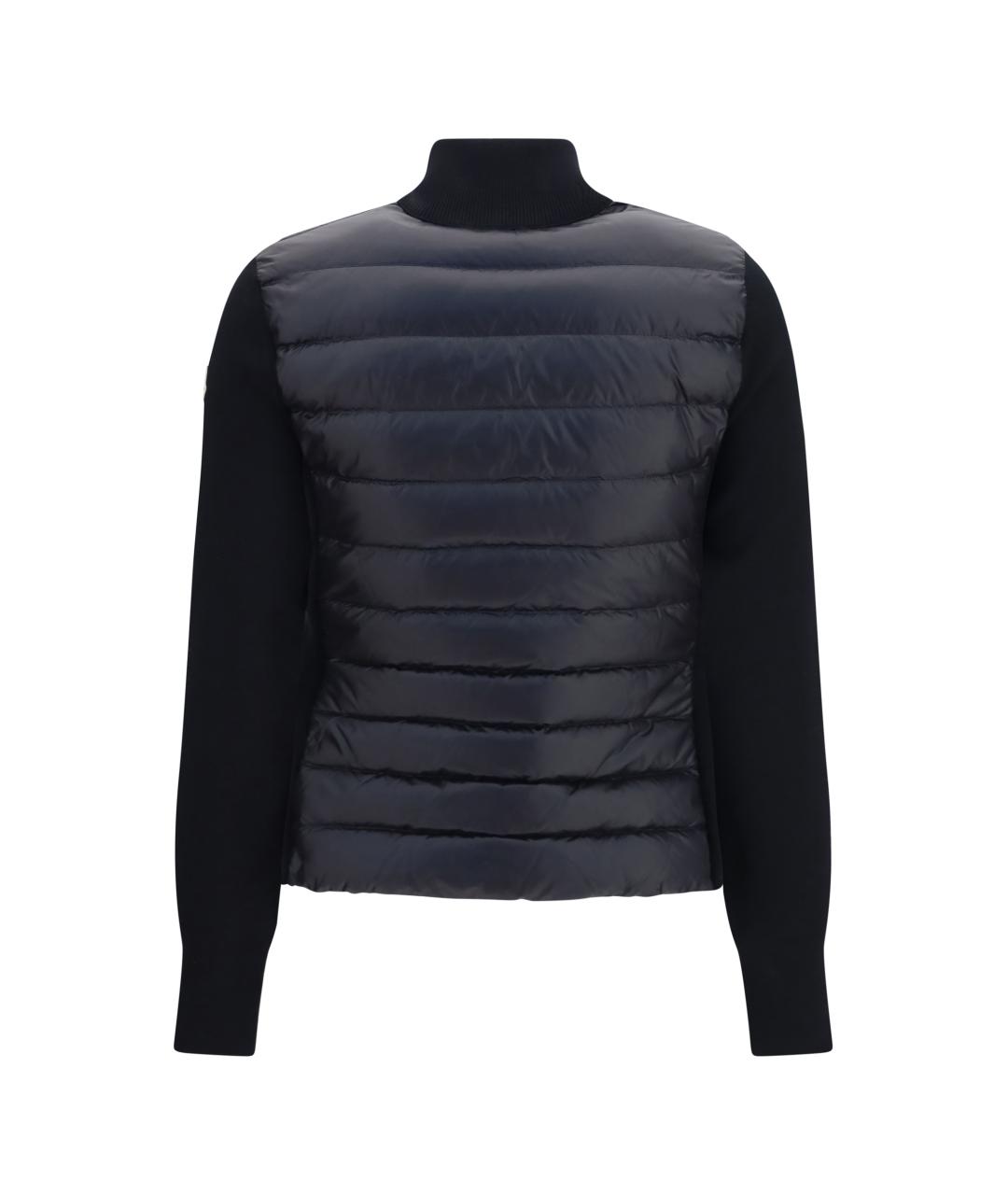 MONCLER Черная синтетическая куртка, фото 2